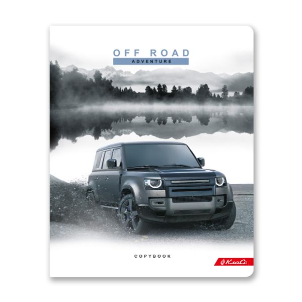 Тетрадь ученическая общая, глянцевая ламинация, A5+ 96 л. на скобе, белизна 100%, 5 шт, клетка, 000345 Джипы, Светоч 96ТСК5_3_3_1