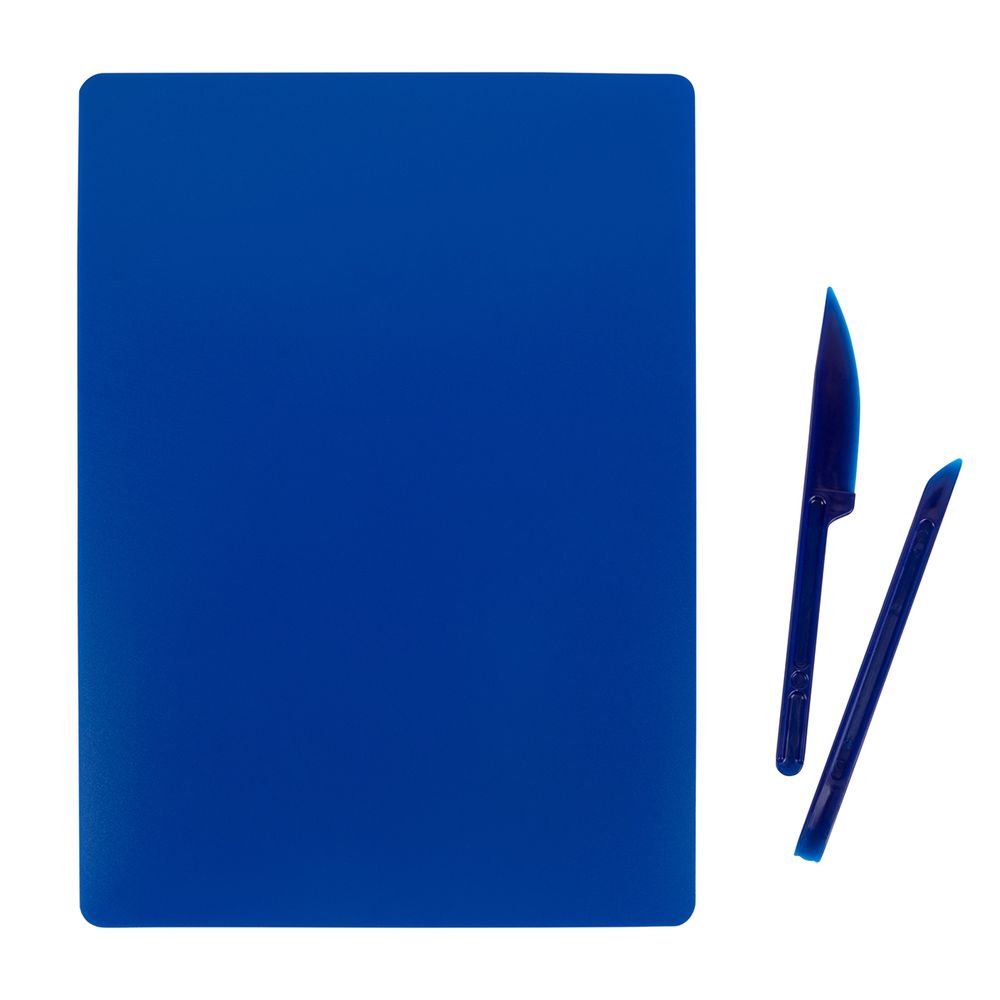 Доска для лепки гибкая со стеками, синий, Лео LPDS-A5