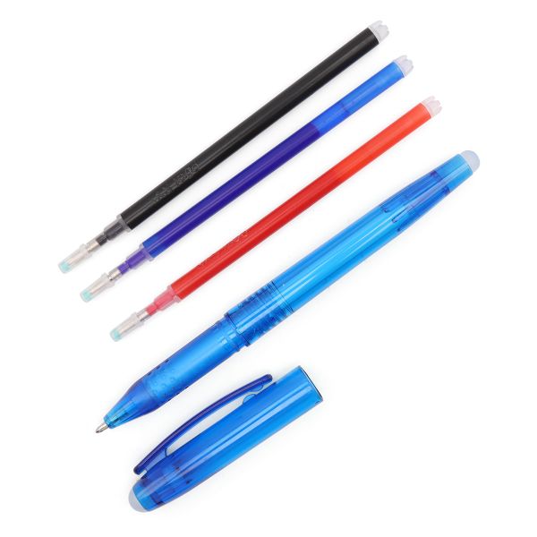 Ручка для ткани термоисчезающая, с набором стержней, цвет белый, розовый, чёрный, синий Hobby&Pro, 410109, 5 шт