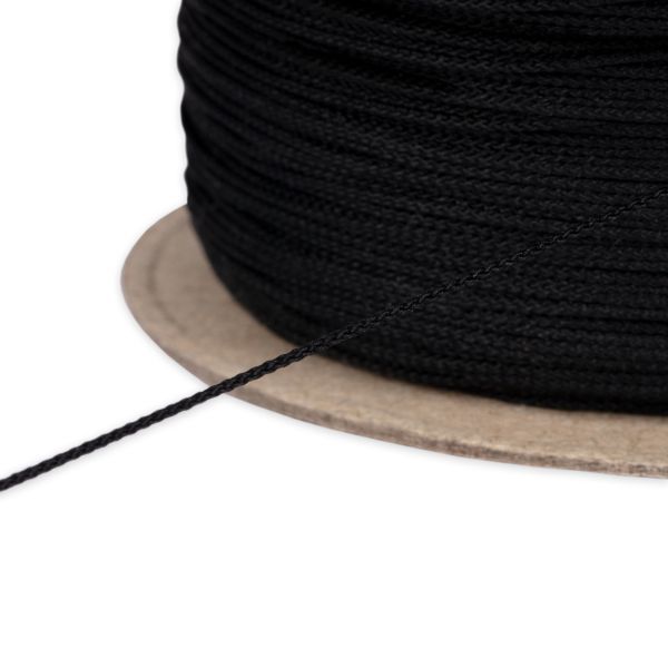 Шнур для мокасин ⌀1.0 мм, 200 м, черный, Gamma 1с16