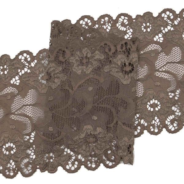 Кружево бельевое эластичное 150 мм / 13.72 м, цв. C072 шиншилла
