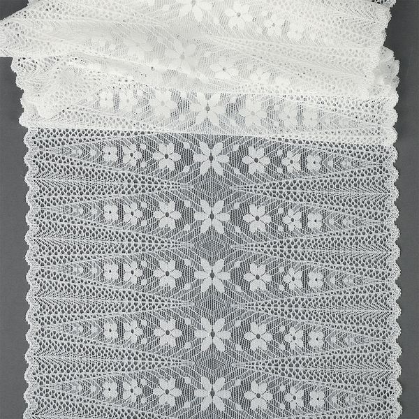 Кружево бельевое эластичное 220 мм / 18 м, 1909, цв.004 белый, Kruzhevo