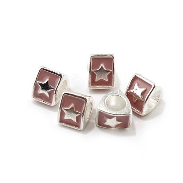 Бусины металл с эмалью 9х9х9 мм, in ⌀5,5 мм, цв. 3, 10 шт, Tesoro