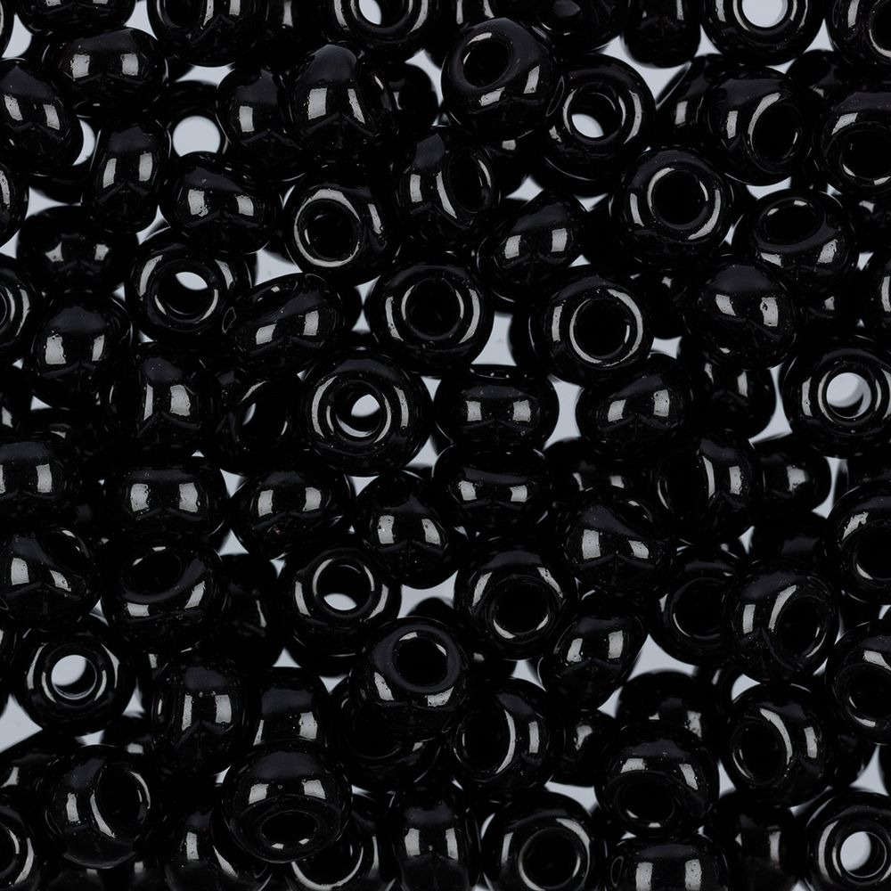 Бисер Preciosa круглый 01/0, 6.5 мм, 50 г, 23980 черный, 311-19001