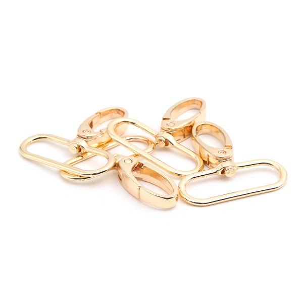 Карабин металл 38.0 мм (49х44 мм), золото цв.02, ГУ12849, 4 шт