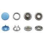 Кнопка рубашечная (джерси) закрытая ⌀7.8 мм, ≈144 шт, МЕТАЛЛ, эмаль, 185 св.голубой матовый, NEW STAR