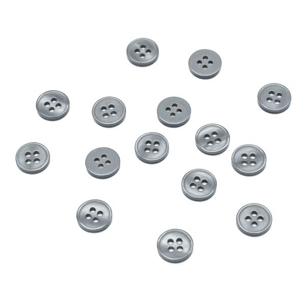 Пуговицы 4 прокола 18L, цв. серо-зеленый Перламутр, 15 шт