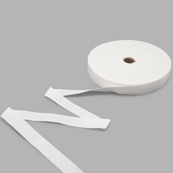 Тесьма (лента) окантовочная 26 мм / 50 метров, 7.8 г/м, белый
