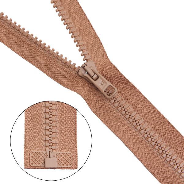 Молния трактор Arta Т6 (6 мм) 1 зам., разъем., 50 см, цв. 071 св.бежевый, уп.5 шт