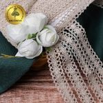 Кружево вязаное (тесьма) 20 мм / 10 метров, диз. 296, цв.22 серый лен, Kruzhevo