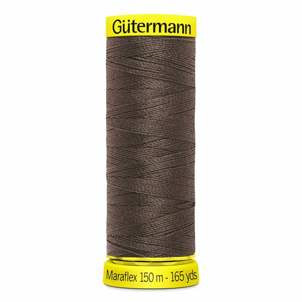 Нитки для трикотажа Gutermann Maraflex, 150м, 446 сигнальный коричневый, 5 катушек