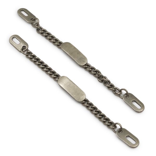 Вешалка-цепочка для одежды 102х8 мм, металл, черное серебро, 10 шт, ГНУ360