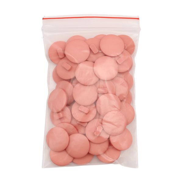 Пуговицы на ножке 28L (18мм), пластик (Peach (персиковый)), NE68, 48 шт
