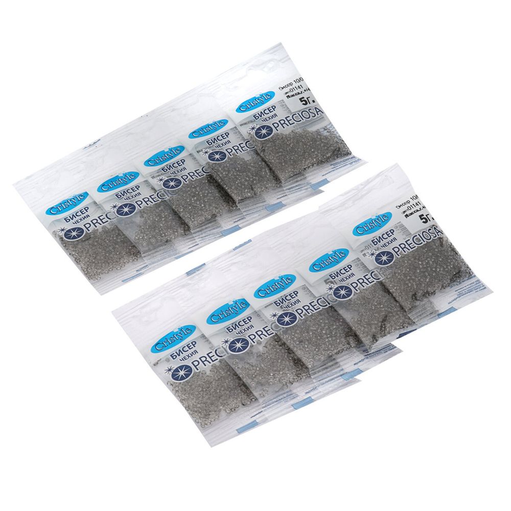 Бисер Preciosa 10/0 (2.3 мм), 50 г (10х5 г), цв. 01141