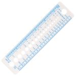 Линейка для определения размера спиц и плотности вязания 16х4см