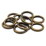 Карабин металл кольцо 25.0 мм (35х35 мм), латунь, 10 шт