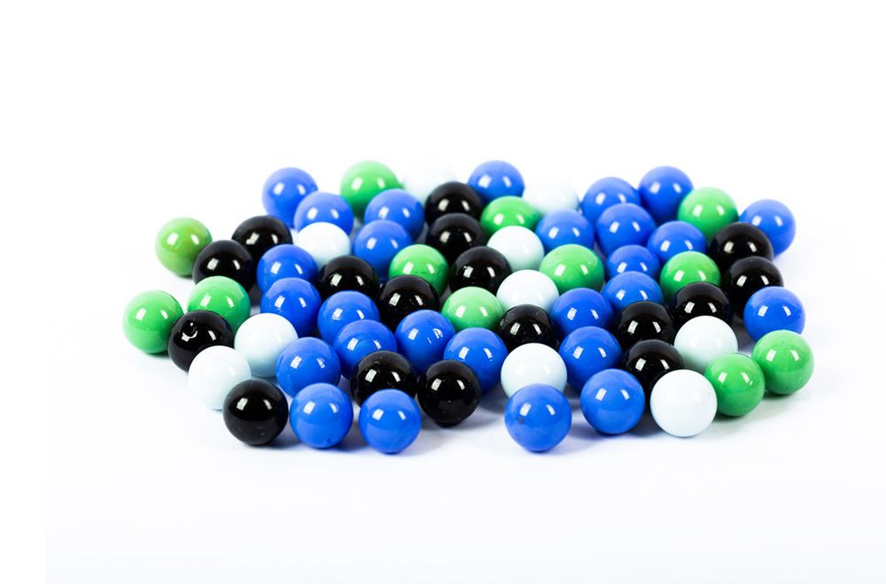 Шарики стеклянные 16 мм, 6х340 г, №05 ассорти, Blumentag GLM-02/16