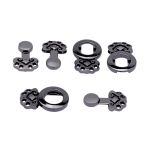 Крючки пришивные декоративные 25х12 мм, pewter, 10 шт