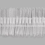 Лента (тесьма) шторная: сборка параллельная 25 мм / 10 метров, (1 ряд петель, 2 шнура), прозрачный ТУ, (C18M)