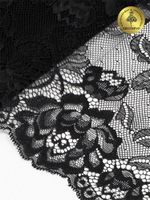 Кружево бельевое эластичное 180 мм / 3 м, TBY.L838, цв.03 черный, Kruzhevo