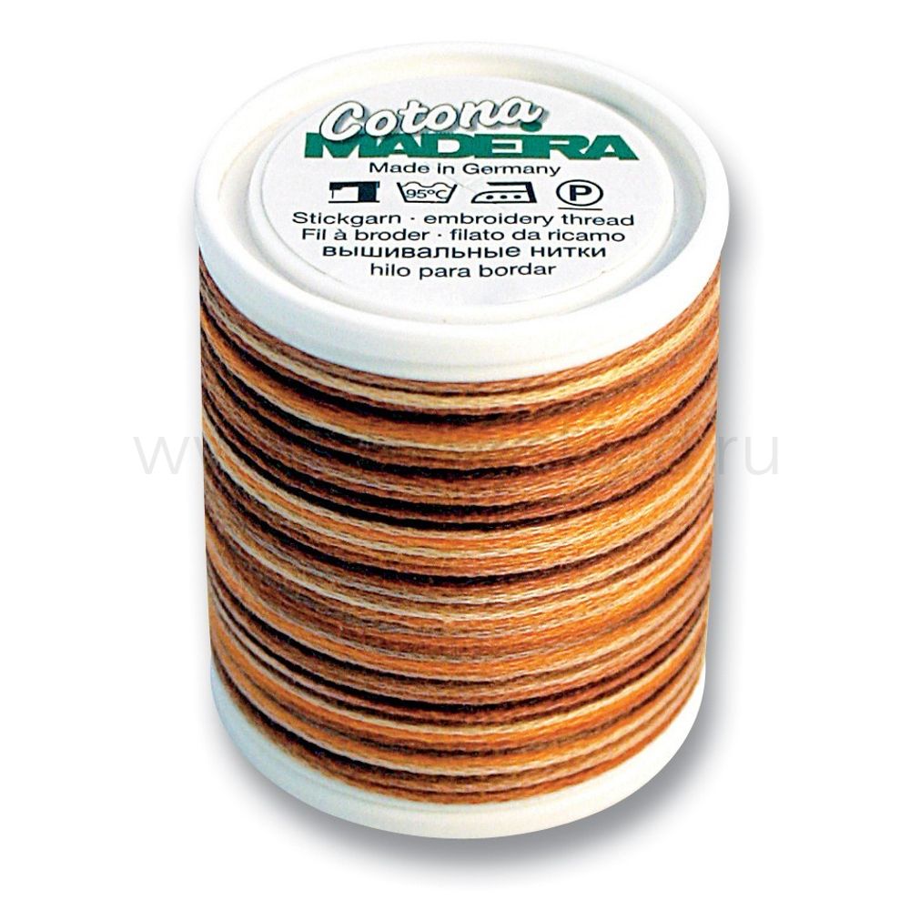 Нитки оверлочные хлопок Madeira Cotona №4, 100 м, цв. 2410, 9304, 5 катушек