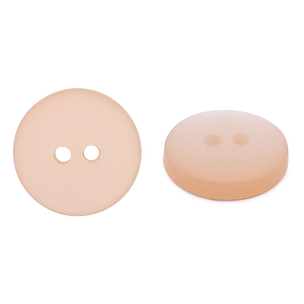 Пуговицы на 2 прокола 18L (11мм), пластик (col.61 светло-персиковый), CR-K18M, 144 шт