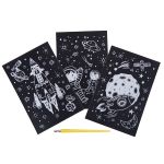 Набор для творчества Гравюра мини Космос (серебро), 10х15 см, 1х3 шт, Hobbius GHPM-07