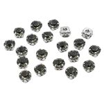 Хрустальные стразы в цапах/серебро, 8мм, 20 шт/упак, Astra&Craft (39 дымчато-серый), 4AR167/168