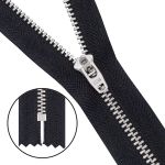 Молния металл джинсовая Т5 (5 мм) 1 зам., н/раз., 18 см, черный, 39143/18-Н, 10 шт