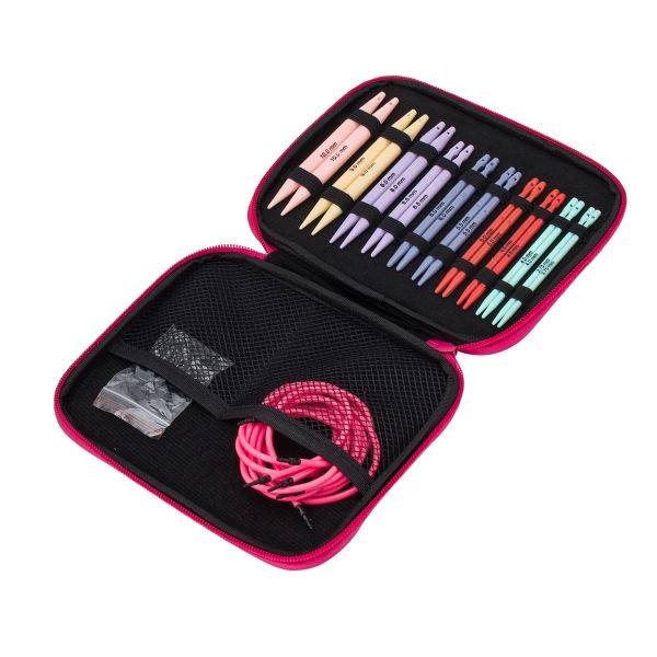 Набор съемных спиц для вязания 10см, 10 размеров (3,75мм-10мм), пластик