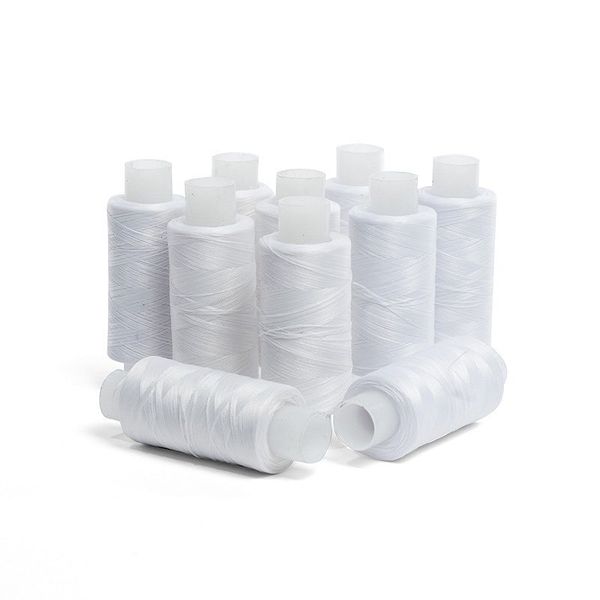 Нитки текстурированные для оверлока 40 белый 10кат. 300м