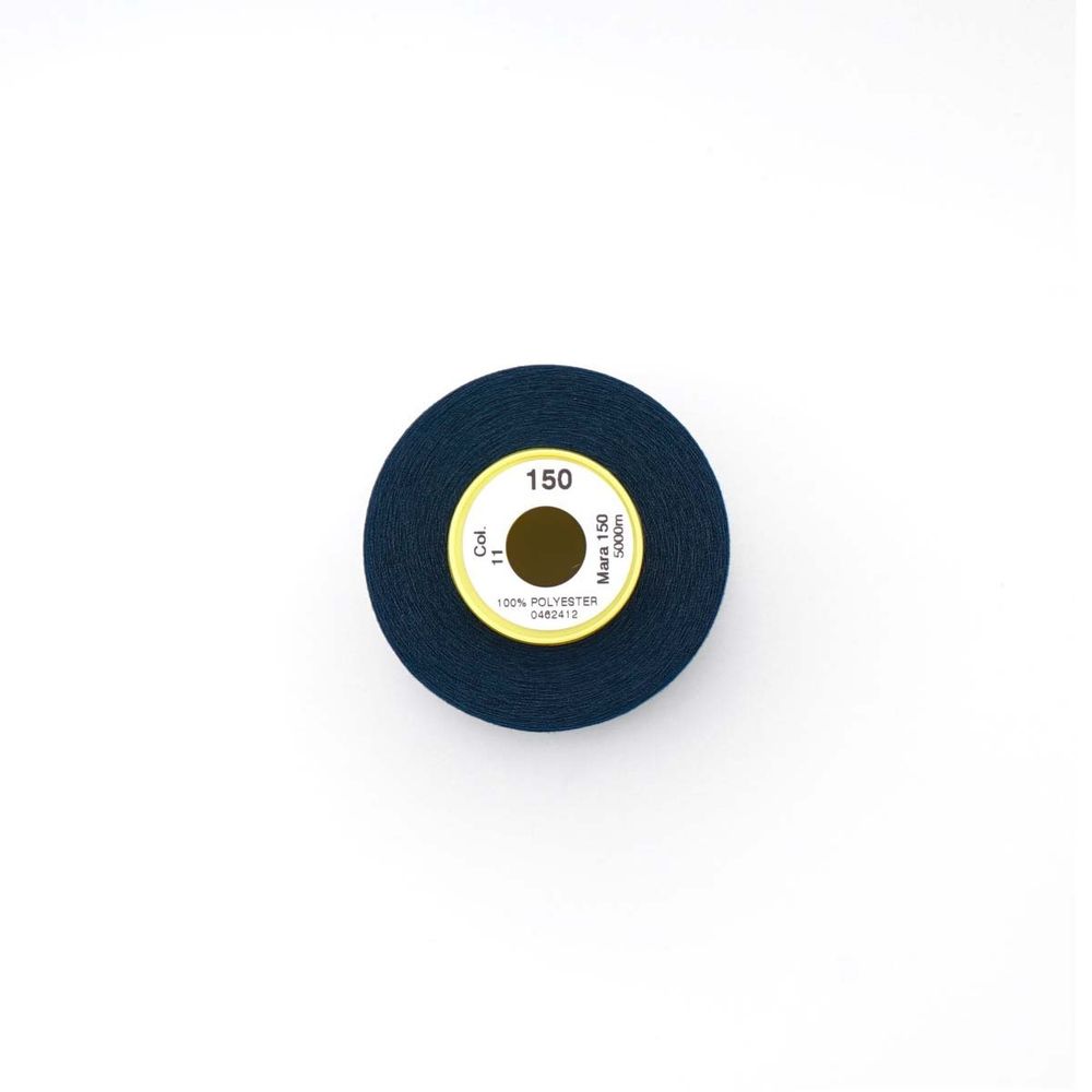 Нитка особо тонкая Gutermann Mara №150 (150/2), 5000 м, 713961, цв. 011 грозовой синий, 1 катушка