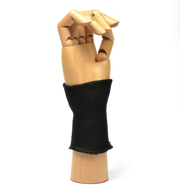 Манжеты трикотажные 7.5х10.0 см, 10 пар, эконом, рапорт 1х1 плетение ластик, 534/0 черный