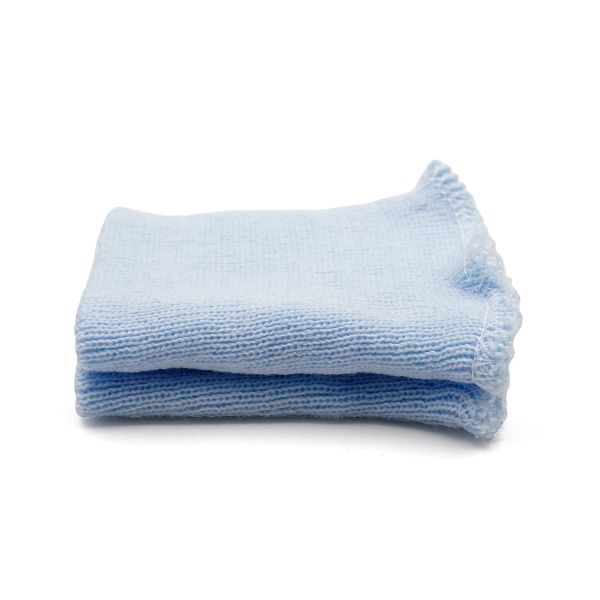 Манжеты трикотажные 8.0х9.5 см, 1 пара, средней плотности 14 кл, 1х1, в-84 кристально-голубой