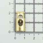Фиксатор (зажим) для шнура металл 1 отв., 20х10 мм, (in ⌀4.5 мм), цв.золото, 10 шт