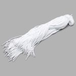 Шнурки круглые с металлическим наконечником 4.0 мм / 150 см, 50 пар (100 шт), белый, 6220-0133