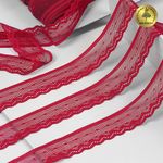 Кружево эластичное (стрейч) 25 мм, 8028, цв.S261 лесная ягода уп.50м, Kruzhevo