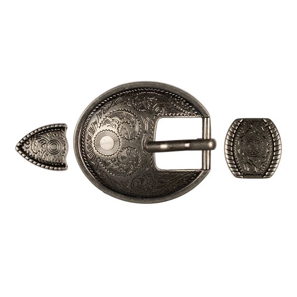 Пряжка ременная металл 40х40 мм, 1 шт, 47 шлифованное серебро, Micron GB 1618