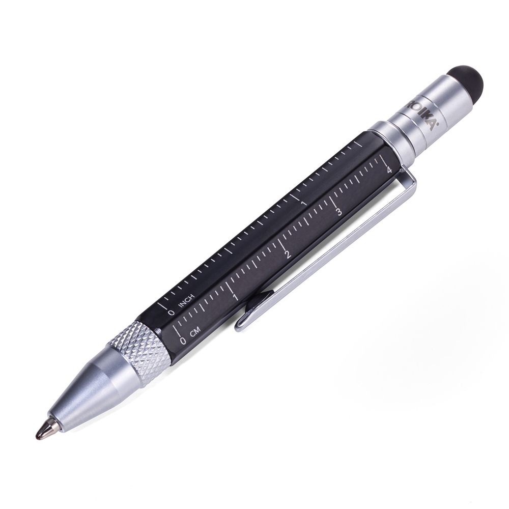 Ручка шариковая Troika многофункциональная Construction Liliput, металл, 8.2х0.8х1.1 см, черный, 178331