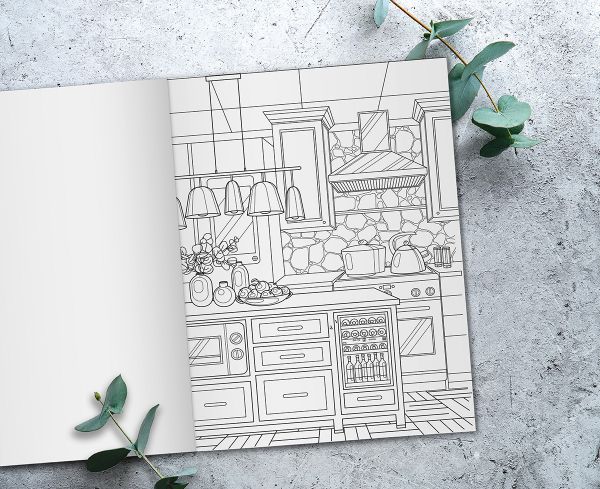 Раскраска-антистресс Дизайн интерьеров 21х29.7 см, 5 шт, Фрея FCP-04