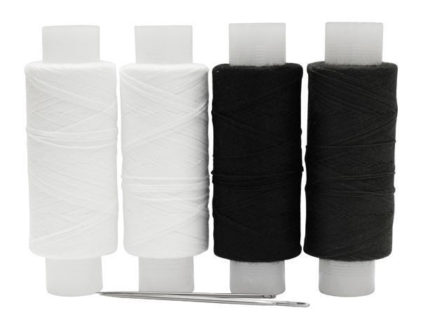 Швейные армированные нитки (набор) ПНК им.Кирова 45ЛЛ, 150 м / 4 кат. + иголка, Армейский, ассорти