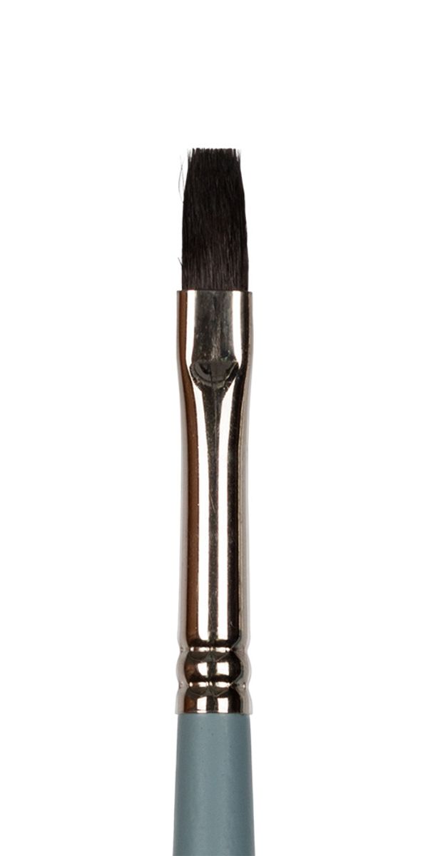 Кисть белка плоская №08, 10 шт, длинная ручка, Vista-Artista 10132-08