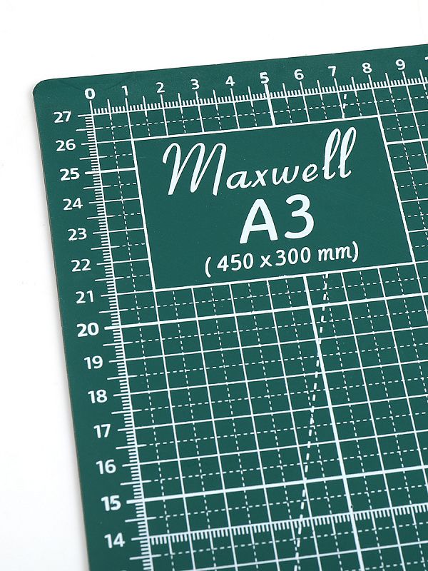 Коврик раскройный для пэчворка А3 30х45 см, 3 мм двухсторонний трехслойный