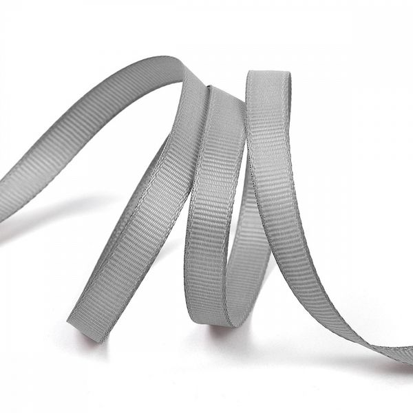 Лента репсовая (в рубчик) 10.0 мм цв. 012 серый уп.22.86м (±1м)