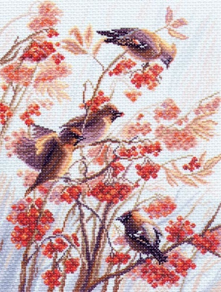 Рисунок для вышивания Матренин Посад (канва), 37х49 -1222 Свиристели