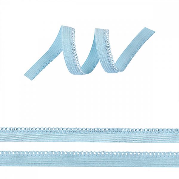 Резинка бельевая (ажурная) 10.0 мм / 1000 метров, RB03 голубой F183