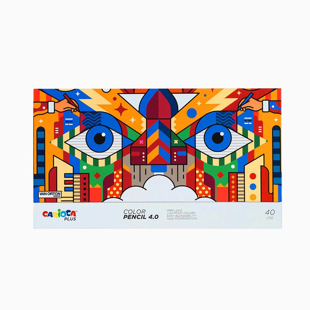 Карандаш цветной заточенный 40 цв, Carioca Plus 45204