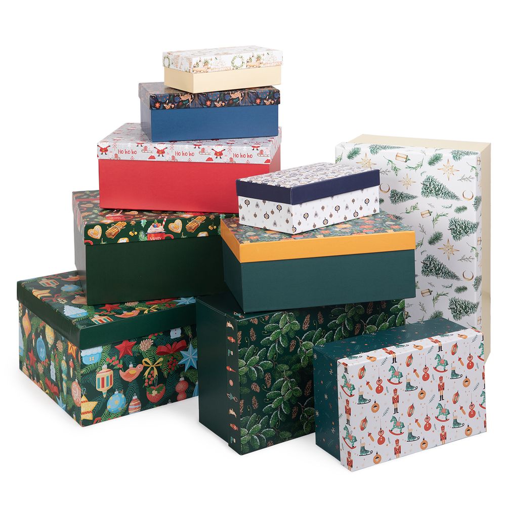 Набор подарочных коробок, 10 шт, 02 Зимняя сказка, Stilerra SBOX-RN1