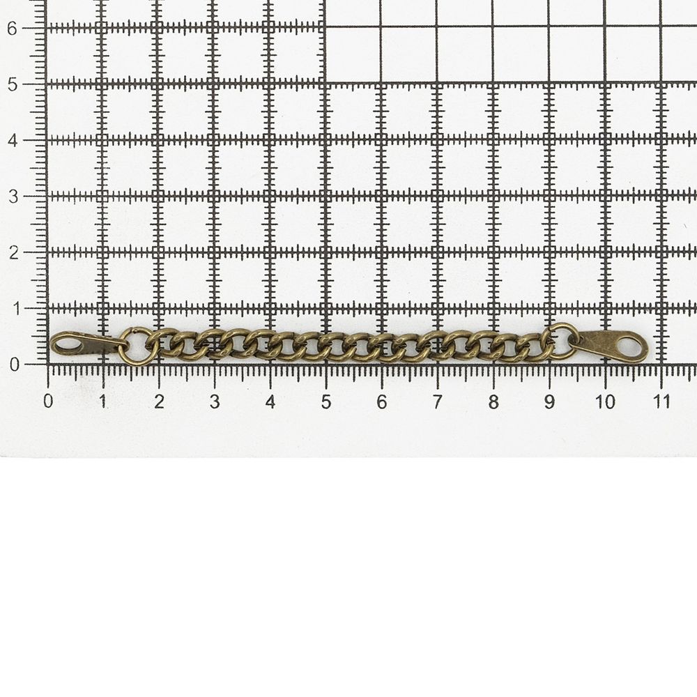 Вешалка-цепочка для одежды 100х5 мм, металл, бронза, 10 шт, ГНУ268