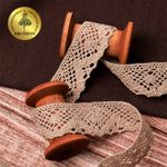 Кружево вязаное (тесьма) 30 мм / 10 метров, диз. 298, цв.30 капучино, Kruzhevo